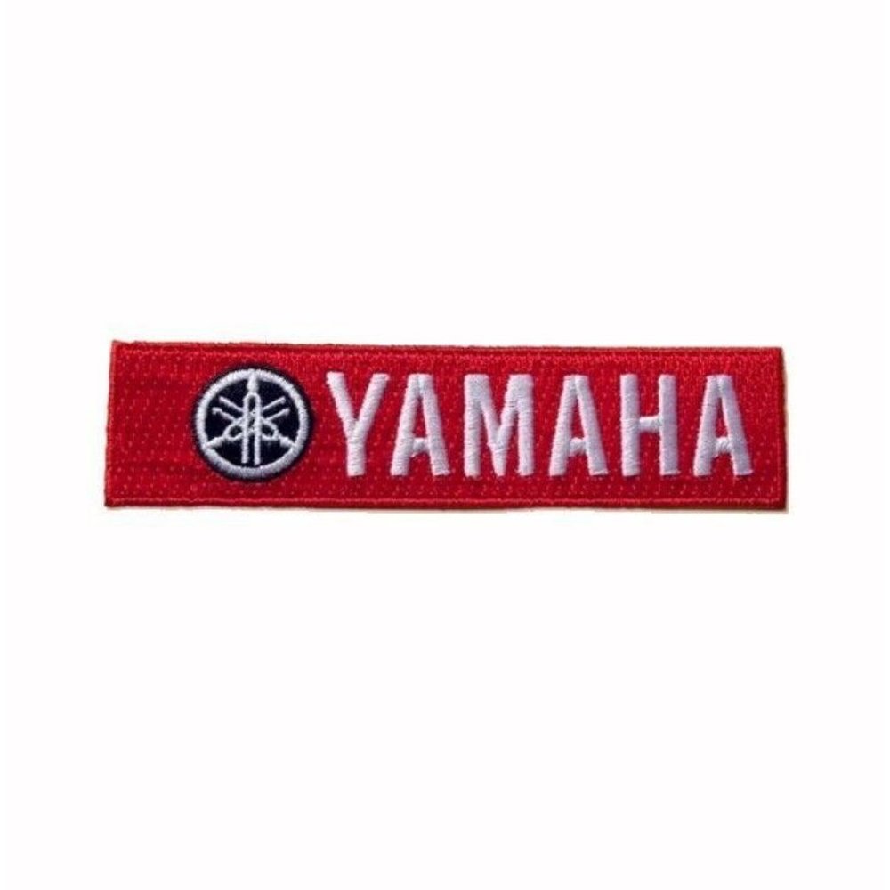 Yamaha Red-White Text Iron-On Sew-On Patch